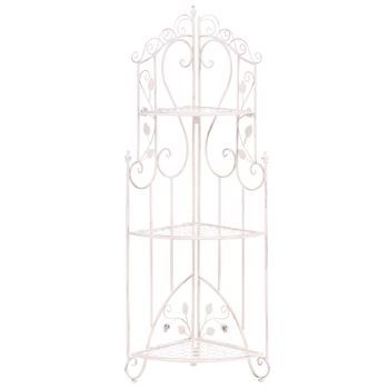 Estantería De 3 Niveles De Metal Para Baño Estilo Retro Blanco Tequendama