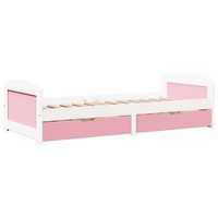 divan con 2 cajones sin colchon irun blancorosa 90x200 cm vidaxl