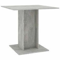 mesa de comedor  mesa de cena madera contrachapada gris hormigon 80x80x75 cm