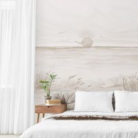 papel pintado panoramico paisaje de atardecer beige 300 x 2