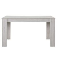 mesa de comedor nora para 6 sillas rectangular 140 x 90 x 77 cm - roble blanco encasa