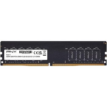 Memoria RAM PNY 8GB DDR4 3200MHz PC4-25600 CL22 DIMM 288 pines 1.2V
