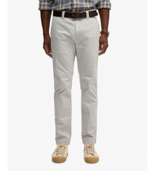 Superdry para hombre. M7011414A Pantalón Utility Chino gris (34/32), Casual, Algodón