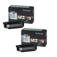 lexmark 12a4715 black original high capacity return program toners twin pack 2 pack