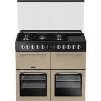 leisure chefmaster cc100f521c 100 cm dual fuel range cooker - cream  black cream