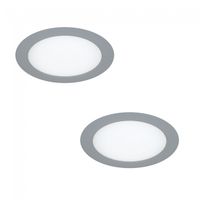 pack 2 downlights led redondo gris 18w
