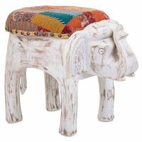 taburete de madera blanco 36x51x37