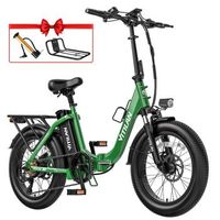 bicicleta electrica plegable vitilan u3 - 48 v 13 ah - cuadro bajo verde