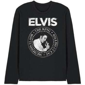 Elvis Presley Camiseta manga larga Rock King para hombre