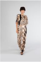 pantalon palazzo de raso estampado multinatural scarf m