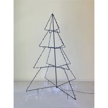 Árbol Navidad Plegable 240 Led Blanco Frío 150x115 Cm