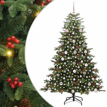 Árbol De Navidad Artificial Verde 180 Cm Pvc, Metal Y Plástico Vidaxl