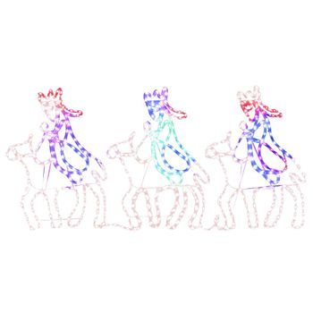 Figura De Navidad De Los Reyes Magos Con 504 Led 70x50 Cm Vidaxl