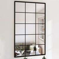 2 uds espejo decorativo  espejos de pared metal negro 100x60 cm cfw141164
