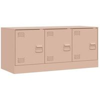 mueble para tv de acero rosa 99x39x44 cm vidaxl