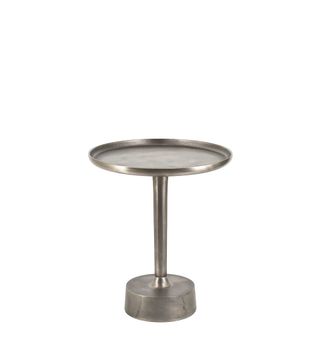 Mesa auxiliar aluminio plateado d. 46 cm