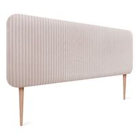 dhome cabecero tapizado liso con patas redondeado tejido luxury para pared acusticos cabeceros absorbentes cabezal cama dormitorio cream 140cm