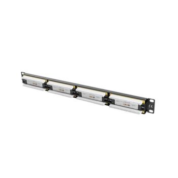 Panel de Conexión Lanberg PPU6-1024-B 1U Metálico Negro 445mm Rack