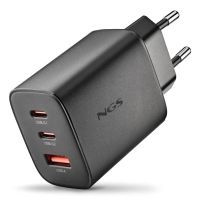 cargador de pared ngs era 65w black gan 2xusb-c 1xusb-a carga rapida universal