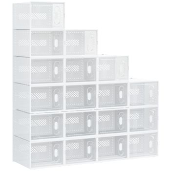 Armario modular 28x36x21 cm 18 unidad transparente