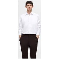 selected camisa manga larga 16092939 slim-performance-bright white para hombre