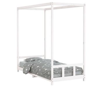 Vidaxl estructura de cama para niños madera de pino blanco 90x200 cm