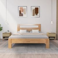 mesitas de noche - mueble para dormitorio - madera contrachapada - roble sonoma 50x46x50cm
