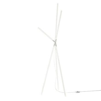 Lámpara de pie zafferano trípode aluminio blanco 36w 191,7cm