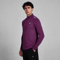 camiseta con cremallera de 14 con diseno de cuadricula active para hombre de mp - ciruela - s