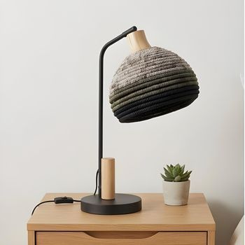 Forlight Korg Lampara Sobremesa E Negro Para Bombilla  E27