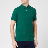 polo ralph lauren mens custom slim fit polo shirt - new forest - m