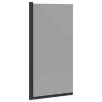 pantalla de ducha de bano negro 68 x 130 cm vidrio templado vidaxl