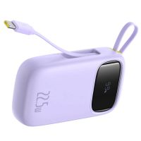 baseus q electricity 3 225w 73wh 20000mah poder bank con pantalla led y cable integrado usb-c bateria externa fuente de