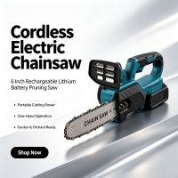 motosierra electrica inalambrica de 6 pulgadas con bateria de litio recargable sierra de podar manual para jardin huerto corte de arboles y uso domestico