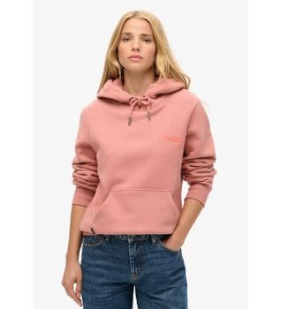 Superdry para mujer. W2012180A Sudadera Essential Logo rosa (XL), Casual, Algodón