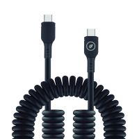 muvit for change cable rizado usb-c a usb-c 3a60w 12m negro