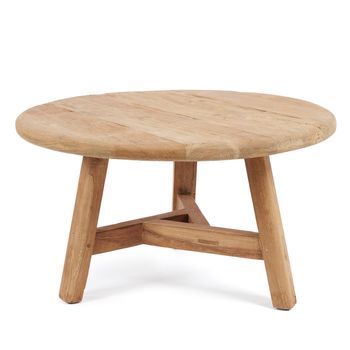 Mesa De Centro De Teca Reciclada Bazar Bizar Fusuma 80 X 80 X 45 Cm - Natural