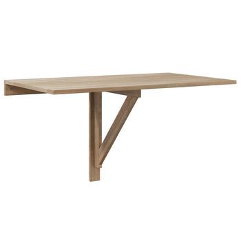 Mesa Plegable De Pared Color Roble 100x60 Cm
