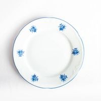 juego de platos llanos de porcelana blanca 6 piezas lubeck blue