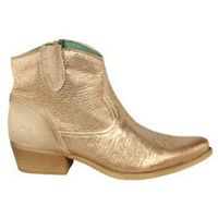 felmini deportivas moda botin cowboy en piel grabada metalizada para mujer