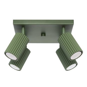 Lámpara de techo verde oliva aluminio alt. 25 cm