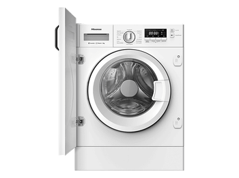 Lavadora integrable - Hisense WF3M841BWIES, 8 kg, 1400 rpm, 15 programas, Secado Allergy Care, Clase A, Sin Panelar