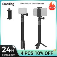 smallrig selfie stick para camaras de accion con abrazadera para telefono inteligente para iphone para telefonos android con correa para la muneca 5403
