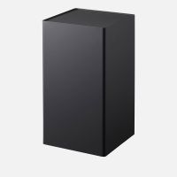 yamazaki tower toilet roll holder trolley - black