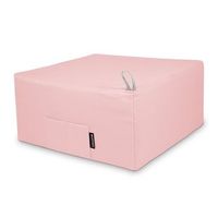 puff cama individual para una persona polipiel rosa happers unico