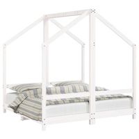 cama individual  estructura de cama para ninos madera de pino blanco 2x70x140