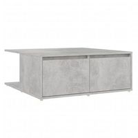 mesa de cafe  mesa de centro madera contrachapada gris hormigon 80x80x31 cm