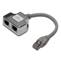 duplicador conector de red rj45 macho a 2xrj45 hembra cat 5e