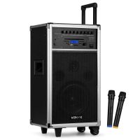 sistema de megafonia vonyx st100 250w bluetooth cd usb sd microfonos