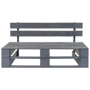 Banco De Palés Para Jardín | Banco De Exterior | Silla De Jardín Madera Gris